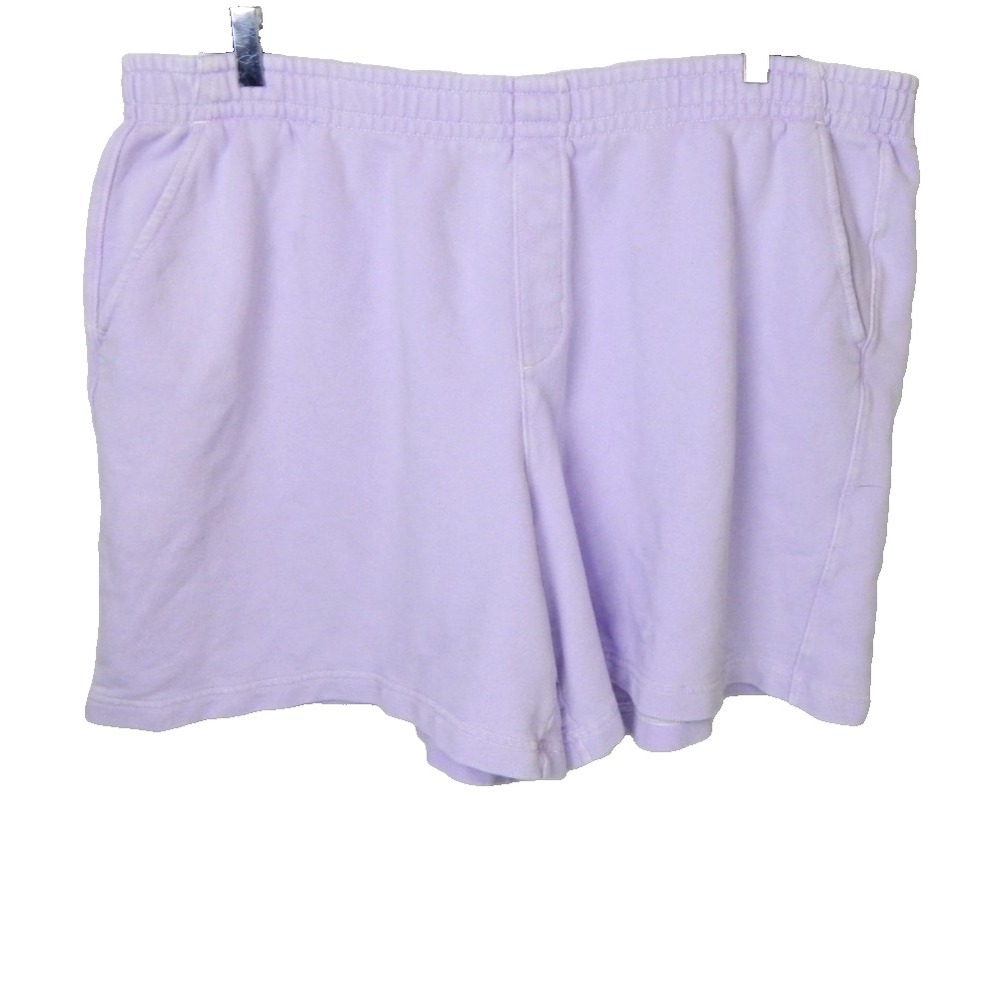 Aerie 'Long Fleece Shorts' XL Relaxed Fit Lavender French Terry Lounge